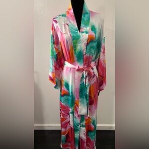 Colorful Tie-Dye Kimono Robe